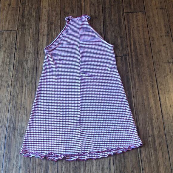 Zara Red Dress Striped Ribbed - Picture 6 of 6